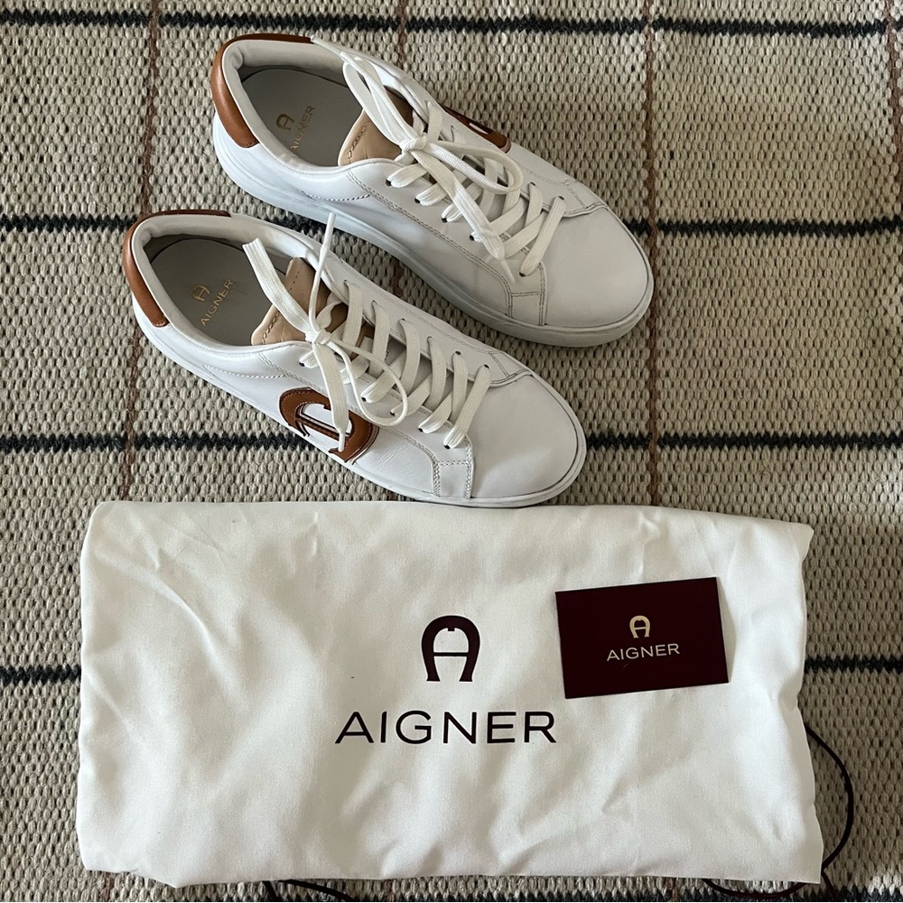 Aigner White Sneakers